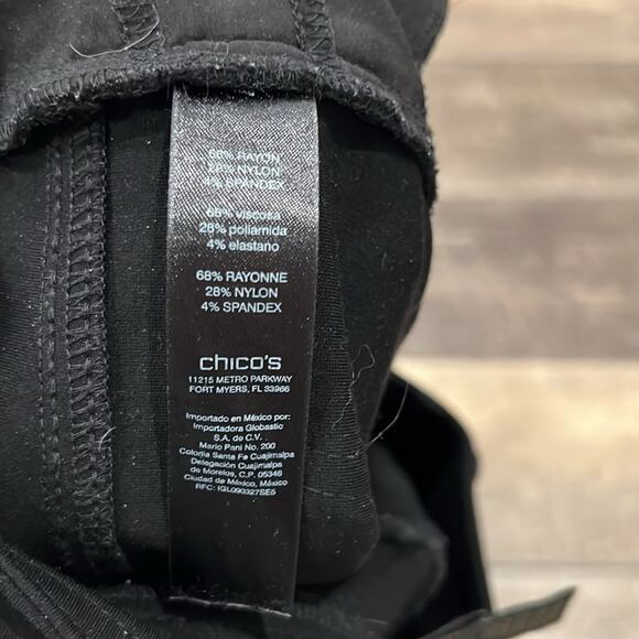 Chico's Women's So Slimming Refined Ponte Ankle Pants Black Size 10 - Picture 9 of 10